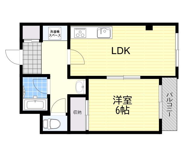 プリメーラリヨン2(1LDK/1階)の間取り写真