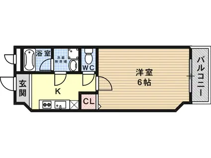 アールヴィラージュ(1K/1階)の間取り写真