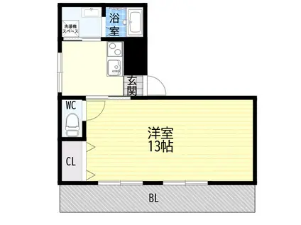 ワイズコート(1K/7階)の間取り写真