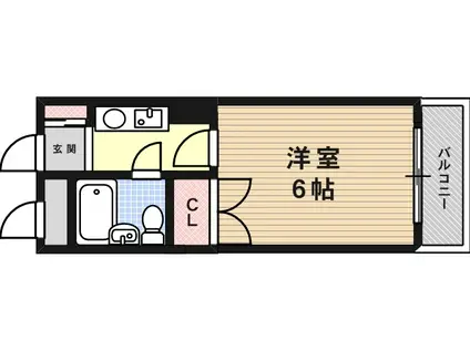 シャルムメゾン六甲道(1K/3階)の間取り写真