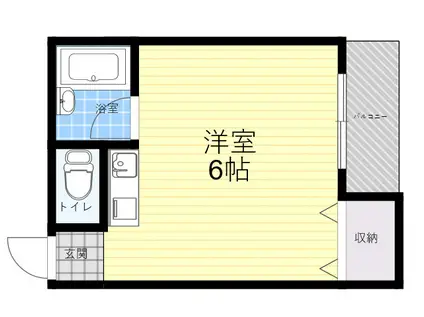 サンライフ六甲Ⅱ(ワンルーム/3階)の間取り写真