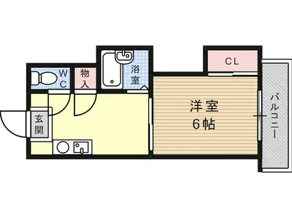 グリーンハイツ山水A棟(1DK/1階)の間取り写真