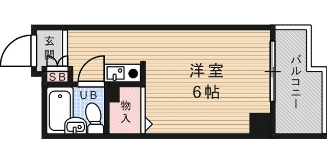 ヴェルドール王子公園(ワンルーム/5階)の間取り写真