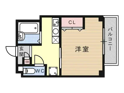 メゾン御影(1K/2階)の間取り写真