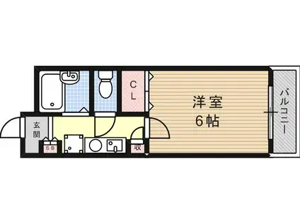 サニーバーリオ(1K/1階)の間取り写真