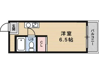 メゾン・ド・エクラン(ワンルーム/4階)の間取り写真