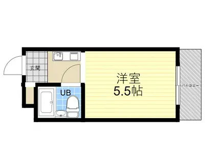 メゾン・ド・エクラン(ワンルーム/4階)の間取り写真