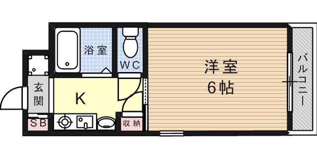 ソルジェンテ王子公園(1K/3階)の間取り写真