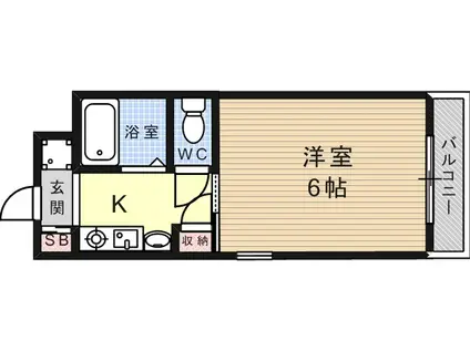 ソルジェンテ王子公園(1K/4階)の間取り写真