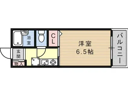 サンハウス本山(1K/4階)の間取り写真