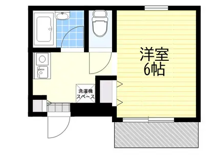 グランディール森北(1K/1階)の間取り写真