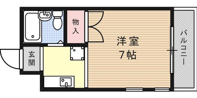 ル・パレ福住(ワンルーム/3階)の間取り写真