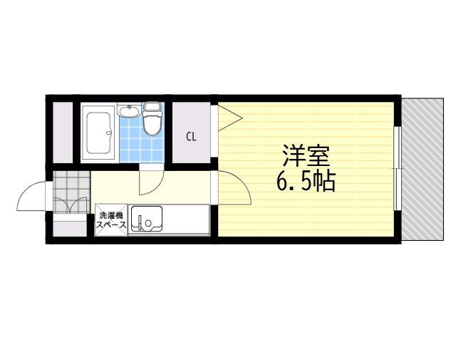 リアライズ摂津本山(1K/4階)の間取り写真
