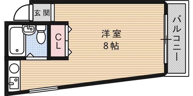 クラシス王子公園(ワンルーム/5階)の間取り写真
