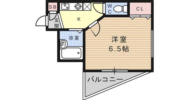 マンション王子(1K/3階)の間取り写真
