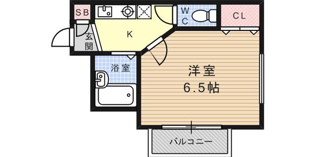 マンション王子(1K/4階)の間取り写真