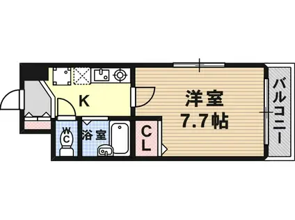 ブロスコート六甲Ⅱ(1K/5階)の間取り写真