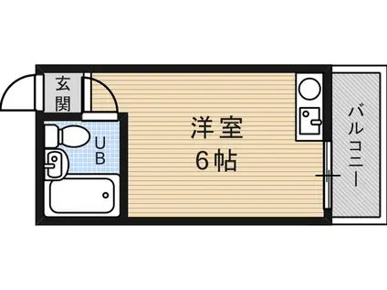 岡本ビラ(ワンルーム/1階)の間取り写真