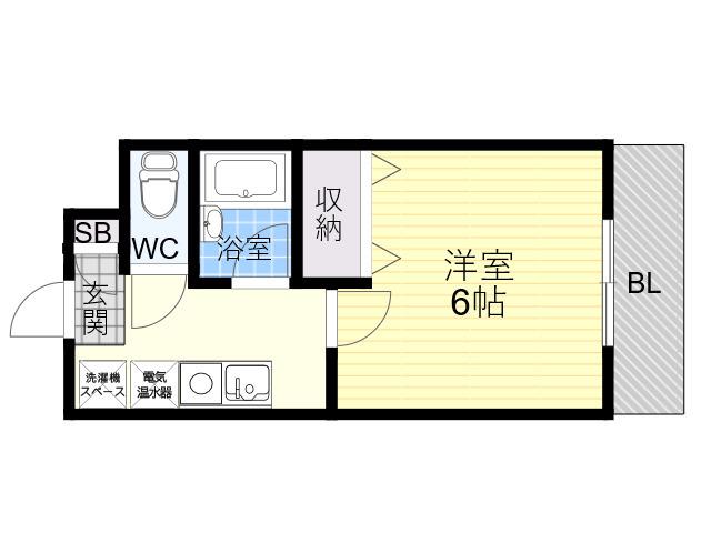 シティーズ住吉(1K/3階)の間取り写真