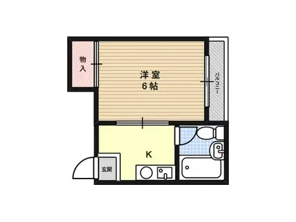 パーソナルハイツ(1K/3階)の間取り写真