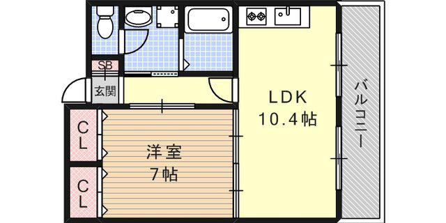 ロイヤルグリーン(1LDK/2階)の間取り写真