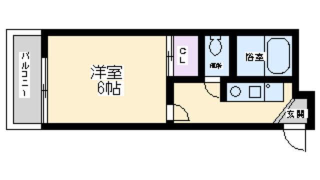 レオパレスムーランルージュ(1K/1階)の間取り写真
