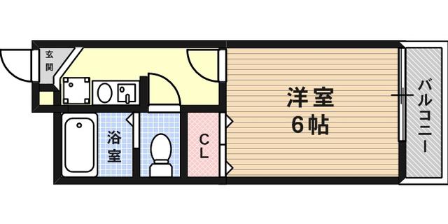 レオパレスル・コントワールⅢ(1K/1階)の間取り写真