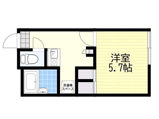 レオパレス北青木(1K/1階)の間取り写真