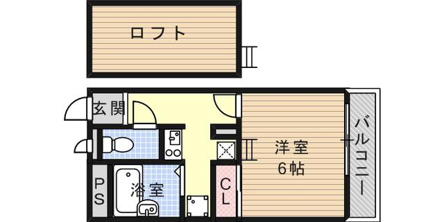 レオパレスオーキッドⅡ(1K/2階)の間取り写真