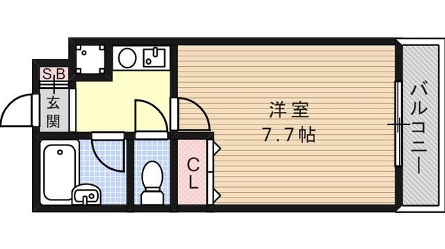 シェレナ六甲(1K/5階)の間取り写真