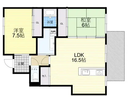 BEC住吉山手レジデンス(2LDK)の間取り写真