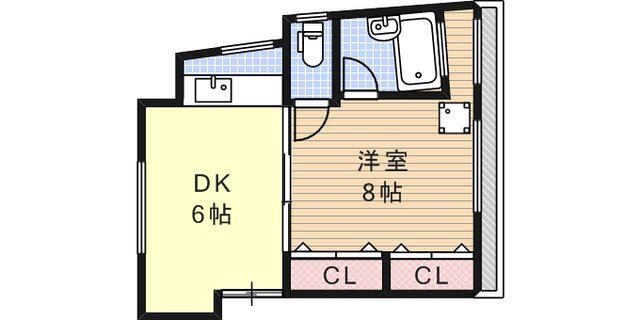 お好み焼佳代(1DK/2階)の間取り写真