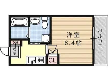 グレイスシャトー王子(1K/8階)の間取り写真