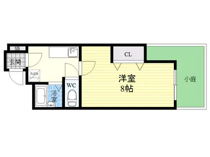 あゆみ六甲ハウス(1DK/1階)の間取り写真