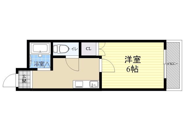 VIVANT青木(1K/5階)の間取り写真