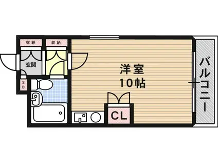 パラッツオ御影(ワンルーム/2階)の間取り写真