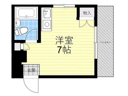 どみとりーときわⅡ(ワンルーム/3階)の間取り写真