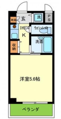 パインテール御影(1K/2階)の間取り写真