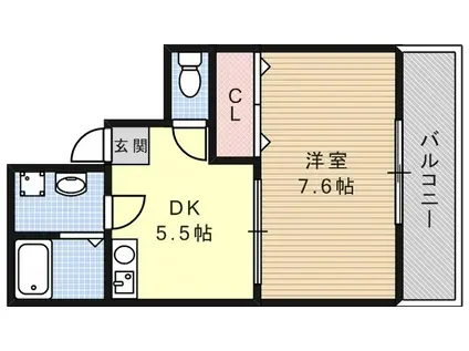 アルバ村上(1K/3階)の間取り写真