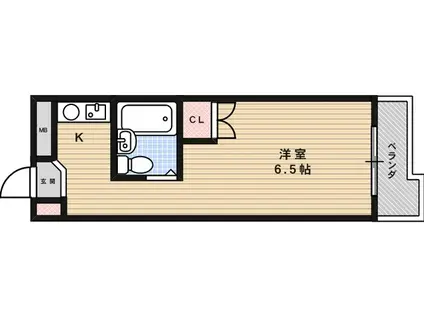 ジョイフル六甲(1K/3階)の間取り写真