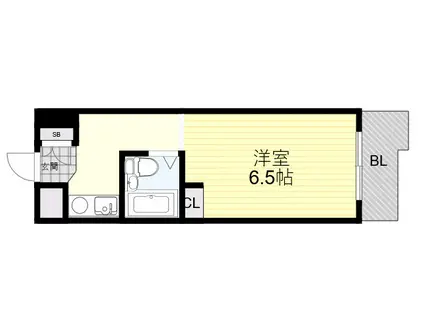 ジョイフル六甲(1K/3階)の間取り写真