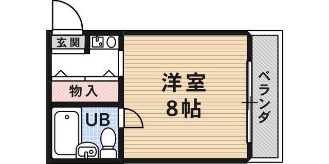 シティライフ桜ヶ丘(ワンルーム/2階)の間取り写真