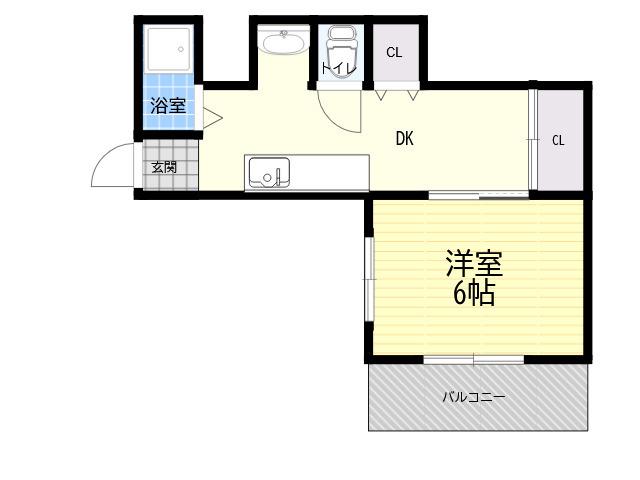 みやマンション(1DK/3階)の間取り写真