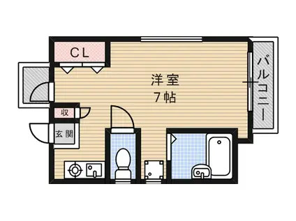 ラジャーコート王子公園(ワンルーム/3階)の間取り写真