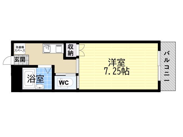 グランツ岡本(1K/1階)の間取り写真