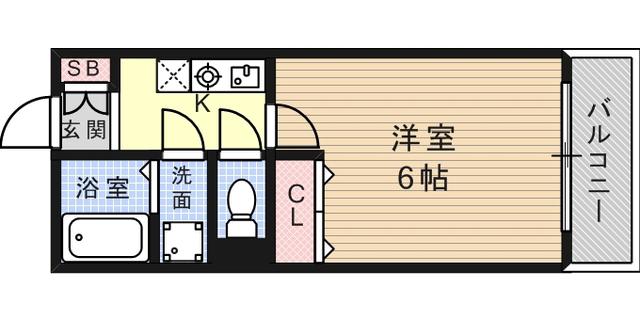 パピヨン青木(1K/3階)の間取り写真