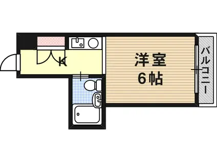 ラ・セーヌ六甲(ワンルーム/2階)の間取り写真