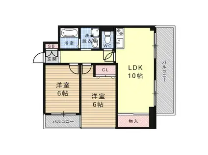 グリーンエクセル甲南(2LDK/1階)の間取り写真