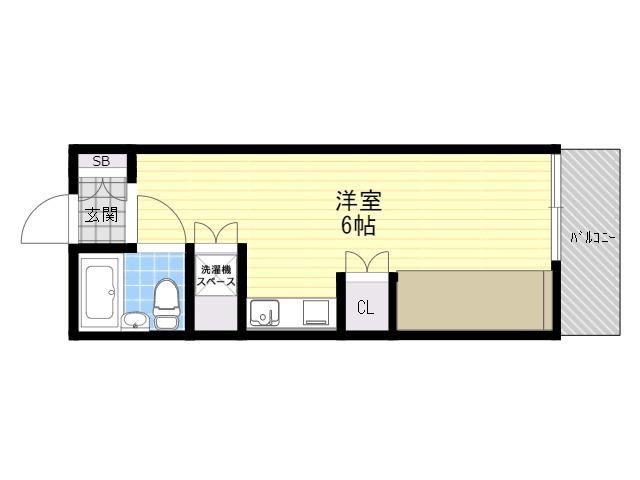 DCOURT六甲(ワンルーム/4階)の間取り写真