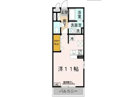 セジュール六甲道(ワンルーム/1階)の間取り写真